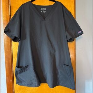 Cherokee Women’s Charcoal V-Neck Scrub Top